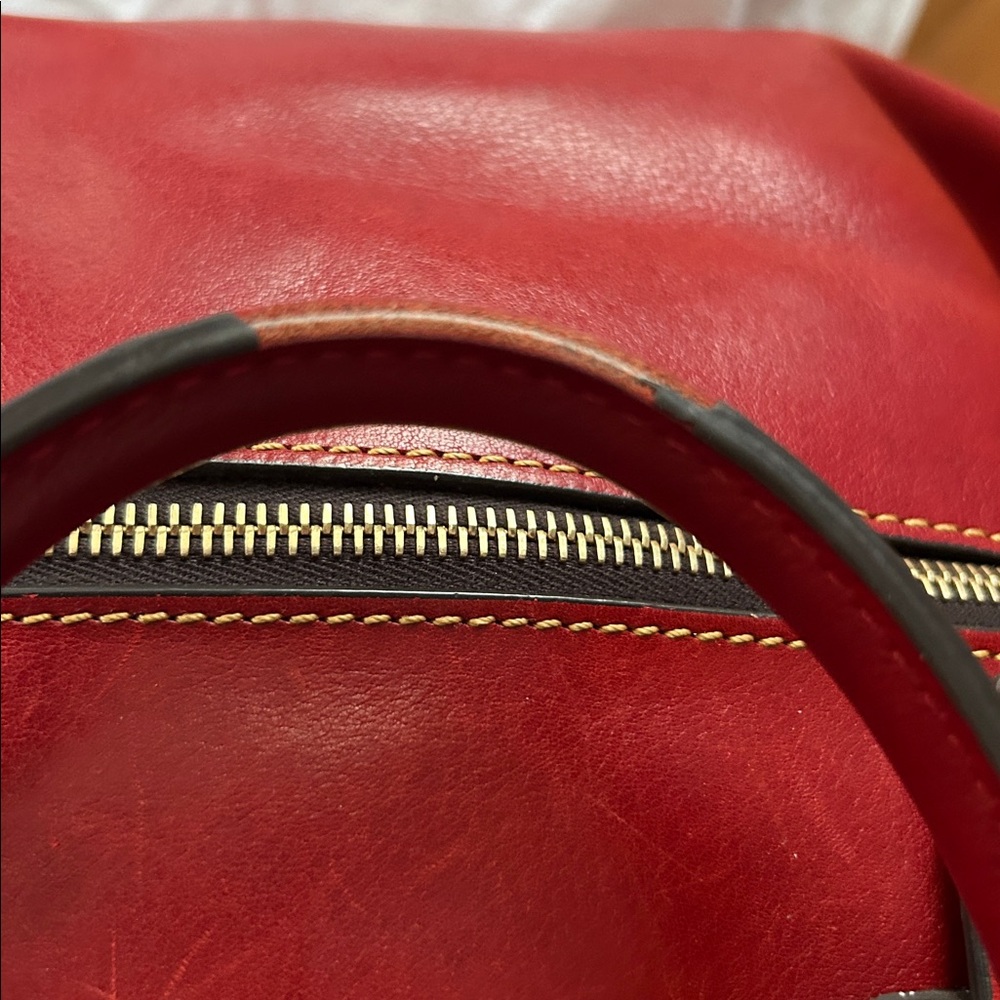 Dooney & Bourke Clayton Bordeaux Leather Satchel - Picture 7 of 7